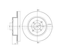 METELLI 2X Disco Freno Posteriore Ø260 Mm Completo Verniciato Per MG