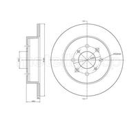 METELLI 2x Disco Freno Posteriore Ø260 MM Pieno per Honda VII Civic Hatchback Ue