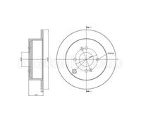 METELLI 2x Disco Freno Posteriore Ø262 MM per Hyundai i20 Pb Pbt 1.2 1.4 Getz TB