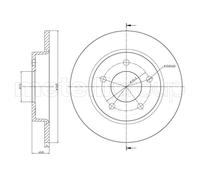 METELLI 2X Disco Freno Posteriore Ø265mm Completo Per Mazda 3 BL BK