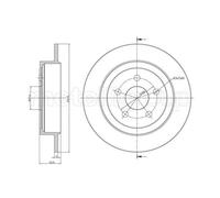 METELLI 2x Disco Freno Posteriore Ø270 MM Pieno per Chrysler PT Cruiser _ 2.0