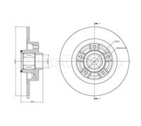 METELLI 2x Disco Freno Posteriore Ø274 MM per Renault Grand Scénic III JZ0/1_