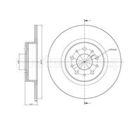 METELLI 2x Disco Freno Posteriore Ø276 MM Pieno per Alfa Romeo Gt 937_2.0 JTS