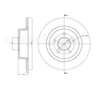 METELLI 2X Disco Freno Posteriore Ø277 Mm Completo Per Ford Transit Connect P65