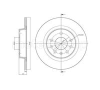 METELLI 2X Disco Freno Posteriore Ø278 Mm Completo Per Opel Vectra C Saab 9-3