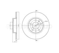 METELLI 2x Disco Freno Posteriore Ø278 MM per Fiat 500X 334_1.4 1.6 334 1.3 D