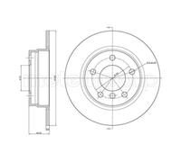 METELLI 2x Disco Freno Posteriore Ø280 MM Pieno per BMW 3er Compatto E46 316 Ti