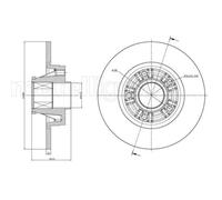 METELLI 2x Disco Freno Posteriore Ø280mm Pieno per Renault Trafic II Box Fl 2.0