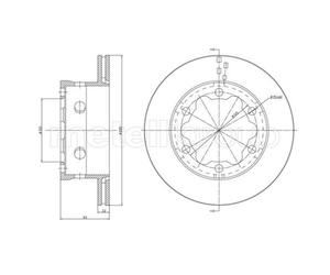 METELLI 2x Disco Freno Posteriore Ø285 MM Ventilato per Mercedes-Benz Sprinter