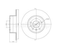 METELLI 2x Disco Freno Posteriore Ø286 MM Pieno per Opel Vectra B J96 1.6i 16V