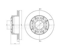 METELLI 2X Disco Freno Posteriore Ø289 Mm Completo Per Iveco Daily IV