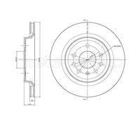 METELLI 2X Disco Freno Posteriore Ø292 Mm Ventilato Per Opel Vectra C Z02 2.8 V6