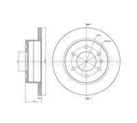 METELLI 2x Disco Freno Posteriore Ø298 MM Pieno per Mercedes-Benz Sprinter 35-T