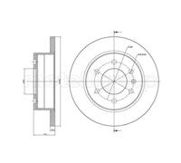METELLI 2x Disco Freno Posteriore Ø298 MM Pieno per Mercedes-Benz Sprinter 35-T