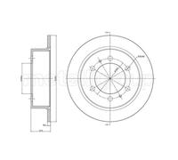 METELLI 2x Disco Freno Posteriore Ø299 MM Pieno per Ssangyong Rexton Dà _ 2.7