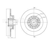 METELLI 2X Disco Freno Posteriore Ø300 Mm Per Renault Laguna III Grandtour KT0/1