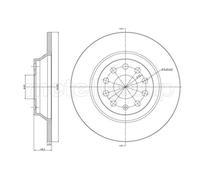 METELLI 2x Disco Freno Posteriore Ø300 MM Pieno per VW Passat Variant 3G5 2.0