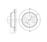 METELLI 2X Disco Freno Posteriore Ø300 Mm Ventilato Per Mitsubishi Pajero IV V80