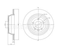 METELLI 2x Disco Freno Posteriore Ø302 MM Pieno per Land Rover 2 Fa _ 2.2