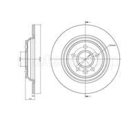 METELLI 2x Disco Freno Posteriore Ø302 MM Pieno per Volvo V60 155 157 2.0 T4 T5