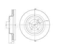 METELLI 2x Disco Freno Posteriore Ø302 MM Ventilato Verniciato per Volvo XC60