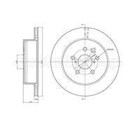 METELLI 2x Disco Freno Posteriore Ø310 MM Ventilato per Lexus Is II GSE2_ ALE2_