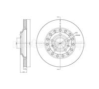 METELLI 2X Disco Freno Posteriore Ø310 Mm Ventilato Per VW Phaeton 3D 3.0 V6 TDI