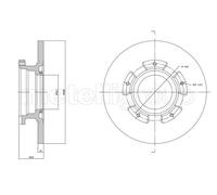 METELLI 2x Disco Freno Posteriore Pieno per Ford Transit Scatola Fy Fz F3