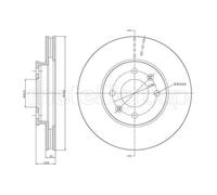 METELLI 2x Disco Frontale Ø256mm Ventilato per Kia Rio III Ub 1.4 CVVT 1.25
