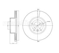 METELLI 2x Disco Frontale Ø312 Ventilato per BMW 3er Touring E91 320d 320i
