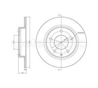 METELLI 2x Disco Posteriore Ø261mm Pieno per Mazda Premacy CP 1.9 2.0 626 V