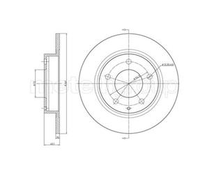 METELLI 2x Disco Posteriore Ø261mm Pieno per Mazda Premacy CP 1.9 2.0 626 V