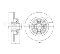 METELLI 2x Disco Posteriore Ø274mm Pieno per Renault Megane Scenic JA0/1_ 1.6
