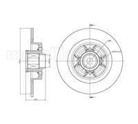 METELLI 2x Disco Posteriore Ø274mm Pieno per Renault Megane Scenic JA0/1_ 1.6