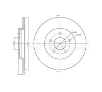 METELLI 2x Disco Posteriore Ø280mm Pieno per Ford Mondeo III Familiare BWY 2.0