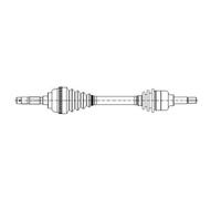 METELLI Albero Motore Anteriore Sinistra per Citroën C8 EA_ Eb _ 807 E 179AX
