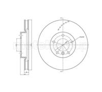 METELLI Dischi Freno Anteriore Sinistro Ventilato Per BMW 3 Serie E36