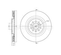 METELLI Dischi Freno Anteriore Ventilati Adatti Per Seat Leon 1M1
