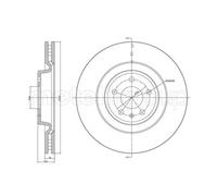 METELLI Dischi Freno Anteriore Ventilati Per Audi A4 Avant 8K5 B8 A6 4G5 C7