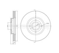 METELLI Dischi Freno Anteriore Ventilati Per Ford Fiesta VI B-Max JK Citroën