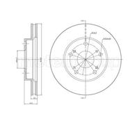 METELLI Dischi Freno Anteriore Ventilati Per Honda Civic VII Hatchback EU EP