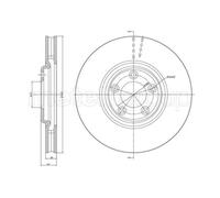 METELLI Dischi Freno Anteriore Ventilati Per Jaguar S-Type X200 XJ X350