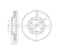 METELLI Dischi Freno Anteriore Ventilati Per KIA Xceed CD MITSUBISHI L