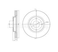 METELLI Dischi Freno Anteriore Ventilati Per Nissan Tiida Berlina C11 Cube