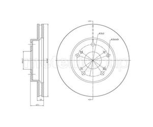METELLI Dischi Freno Asse Ant. Ventilato per Honda VII Civic Hatchback Ue EP