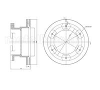 METELLI Dischi Freno Posteriore Ventilati Per Iveco Daily IV Furgone/Combi