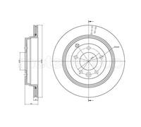 METELLI Dischi Freno Posteriore Ventilati Per Land Rover Discovery IV LA L319