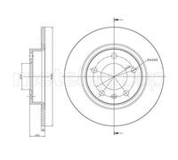 METELLI disco freno 23-0890C pieno diametro 264 spessore 10 mm 5 fori