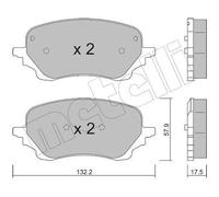 METELLI Kit pastiglie freni Anteriore per FORD Puma SUV 22-1247-0