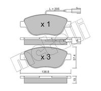 METELLI Kit pastiglie freni Anteriore per OPEL COMBO Kasten/Kombi (X12)
